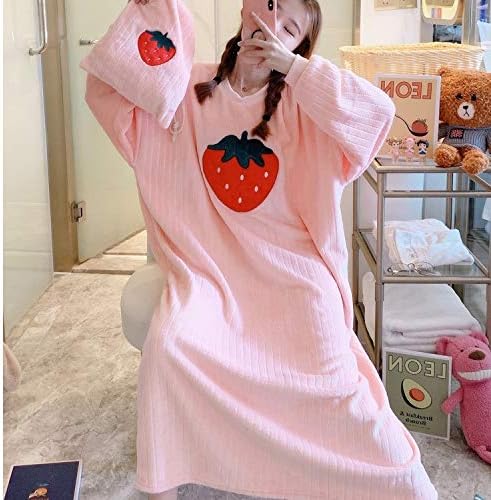 Zsqaw 2020 zima korejska debela topla flanel dugi rukavac labava spavaćica za žene koraljna baršunasta odjeća noćna haljina noćna haljina