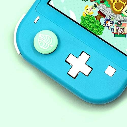 Wen Xinrong 6pcs prianjanje palca kompatibilno s Nintendo Switch/Lite Slatka mačka Paw Raccoon Green Leaf Design Joystick CAPS kompatibilan