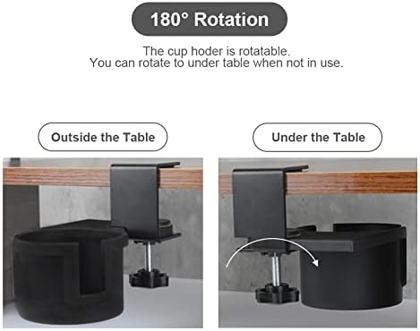 Stolni držač za čaše rotirajući 180 inča ispod stola držač za čaše otporan na prolijevanje stalak za boce s vodom za spremanje šalica