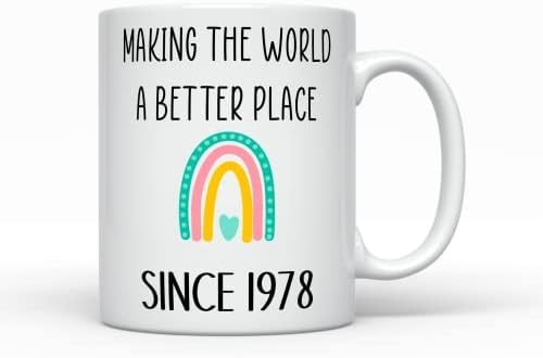 Stvaranje svijeta boljim mjestom od 1978. godine, rođena 1978. godine, šalica za kavu, 44 godine, poklon ženi za 44. rođendan, poklon
