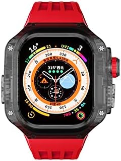 DZHTUS luksuzni prozirni prozirni komplet za modifikaciju slučaja za Apple Watch 8 Ultra gumeni trak IWatch Series 8 49mm Sport narukvica