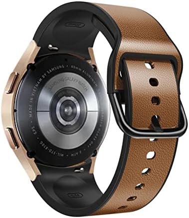 Gikos 20 mm silikon+kožne pametne kaiševe za Samsung Galaxy Watch 4 Classic 46 42 mm/sat4 44 mm 40 mm pojas bez praznina narukvice