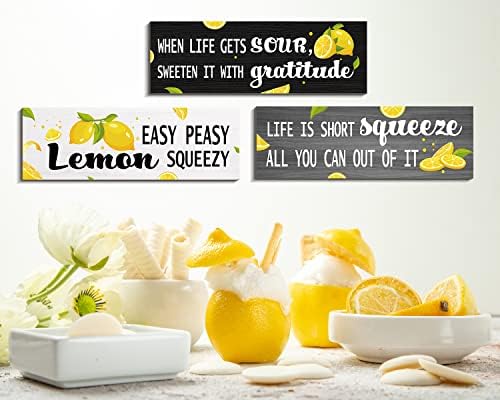 Dekor i dodaci za limunsku kuhinju Kad život postane kiselo, zasladite ga stavom ... Drveni zidni dekor s limunom