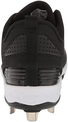 New Balance muška svježa pjena X 3000 V6 Metalna cipela za bejzbol, sintetička crno/bijela, 12