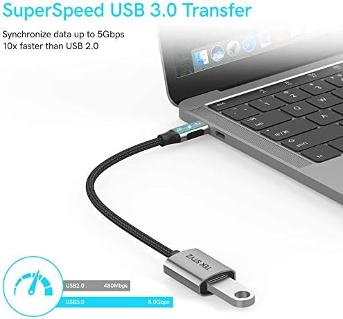 TEK STYZ USB-C USB 3.0 adapter kompatibilan s vašim LG 17Z90P-K.AAS9U1 OTG Type-C/PD muški USB 3.0 ženski pretvarač.