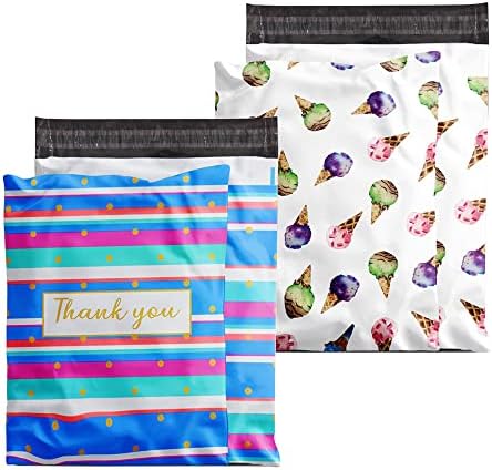 Plastične vrećice za sladoled od 10.13 inča s modnim dizajnom u boji 100 omotnica za pakiranje samoljepljive slatke poštanske vrećice