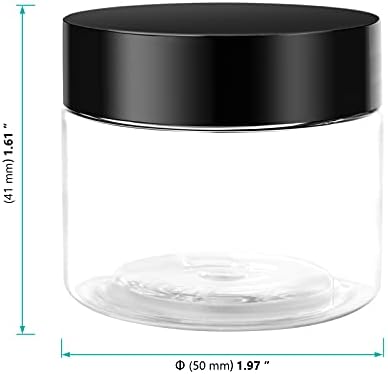 68 pakiranja 2oz prozirne plastične staklenke s poklopcima prazne posude za skladištenje sluzi bez BPA Plastične okrugle staklenke