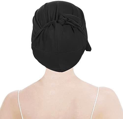 Ohmill Žene meke muslimanske hidžab kapice Rastely Turban Islam Arap Bandana Beana gubitak kose pokriva šeširi za spavanje za kratku