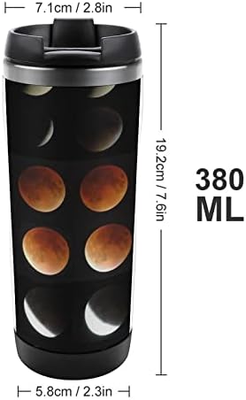 Mjesečeva faza lunarni pomračenje putničke kave šalice s poklopcem izolirane šalice nehrđajućeg čelika dvostruka zidna boca