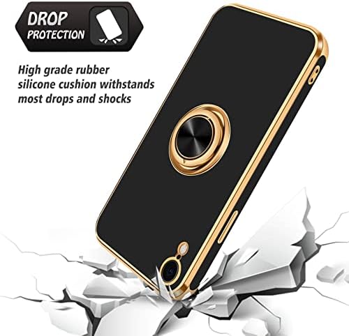 Slučaj Souligo iPhone XR, futrola za telefon iPhone XR, tanak zaštitni držač za prsten meka guma Hybrid Hybrid Tvrdi odbojnik zaštita