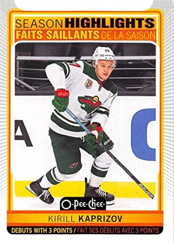 2021-22 o-pee-chee 600 Kirill Kaprizov Minnesota Wild NHL Trgovačka karta hokeja