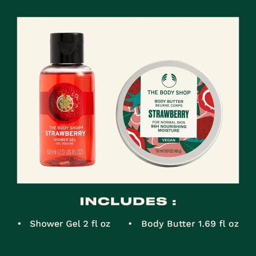 Body Shop Jolly & Juicy Strawberry Tretira poklon set, voćni i osvježavajući poklon za njegu kože, 2 predmeta