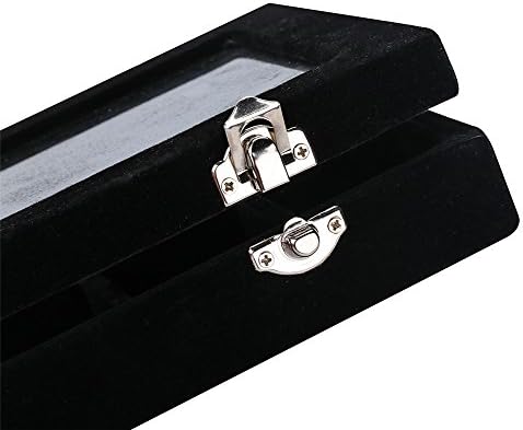 Baršunasti stakleni nakit kutija za pohranu prstena naušnica kutija za nakit držač prstena torbica, 2 kopče