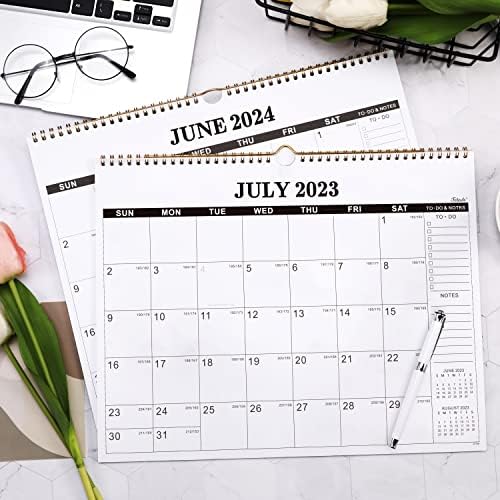 Kalendar 2023-2024-srpanj 2023.-prosinac 2024. 18 mjeseci zidni kalendar, zidni kalendar 2023-2024 s obavljanjem i bilješkama, 15 ”x
