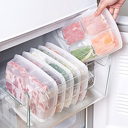 2 ladice za organizatore hladnjaka s 4 mreže podijeljena kutija za pohranu hladnjaka spremnik za hranu s poklopcem za kuhinju voće