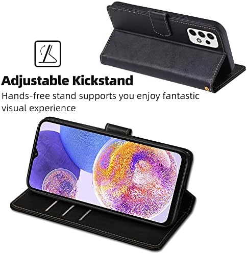 DiGPlus za Samsung Galaxy A23 5G Torbica-novčanik s RFID-zaključavanje, kožna torbica premium klase [Utora za kartice] [Stalak] Flip