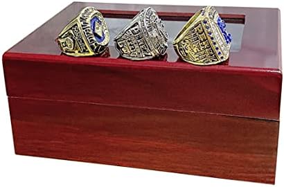 3pcs set prstenova za prvenstvo, poklon za ljubitelje bejzbola, kompatibilan s Mens, ženkama i dječacima, replika prstenova Svjetske