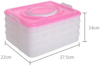 * 4-slojna prijenosna kutija za odlaganje okruglica hladnjak držač spremnika za skladištenje svježe hrane kuhinjski pribor