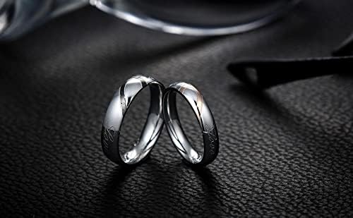 Oblik srčanog oblika Oylama 316l Muške ženske obećanje prstena Prava ljubav par vjenčanih prstenova - 1 komad - žene - 8-03949