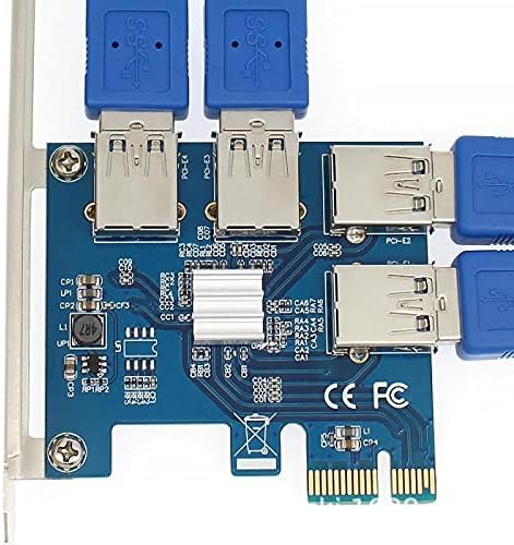 Konektori PCI-E na PCI-E Adapter 1 Okrenite 4 PCI-EXPRESS Utora 1x na 16x USB 3.0 PCIE Converter Special Riser ploča za rudarstvo rudara