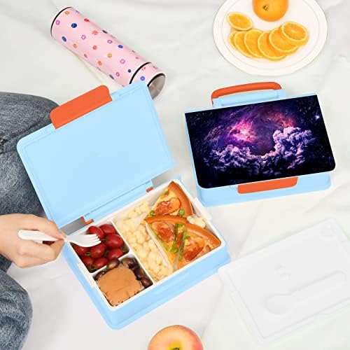 Alaza Dreamscape Galaxy Bento Box za ručak za ručak bez propuštanja bez propuštanja w/vilica i žlica, 1 komad
