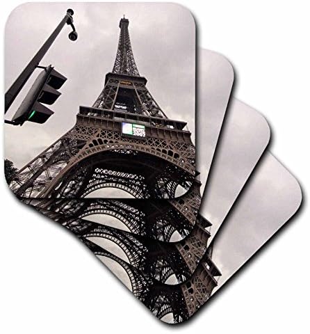 3 inč_10504_4 Pariz Francuska, Eiffelov toranj-Podmetači za keramičke pločice, set od 8