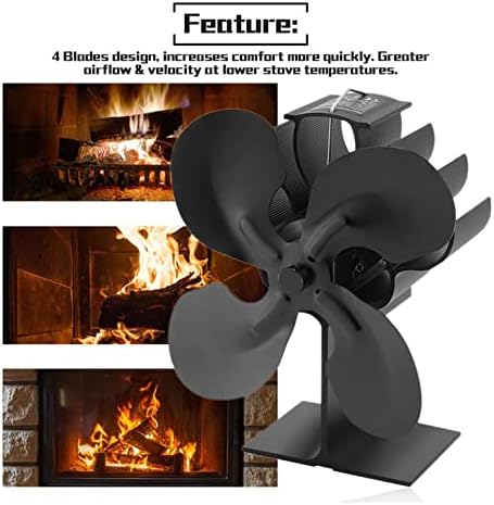 Tihi kućni ventilator za kamin ventilator za peć na drva učinkovito raspršuje topli zrak po vašoj sobi ventilator za električni štednjak