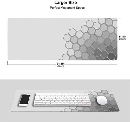 Siva geometrija dizajna uzorak xxl xl velika igračka jastučka prostirka dugačka produžena mousepad stol ne-kliznih gumenih miševa jastučića