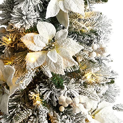 4ft. Otapano umjetno božićno drvce s 223 savijane grane i 100 toplih svjetala u ukrasnoj urni