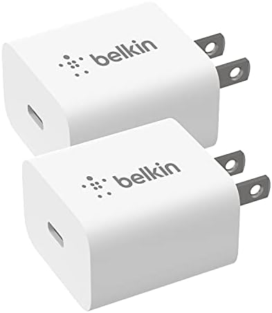 Belkin USB-C zidni punjač 20W PD brzo punjenje USB-C adaptera i 40W USB Type C PD zidni punjač, ​​dvostruki USB-C priključci, brza
