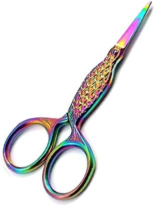 ODONTOMEM2011 Škare za vez za vezanje Multi Titanium Rainbow Boje, škare od nehrđajućeg čelika za šivanje zanata, umjetničko djelo,