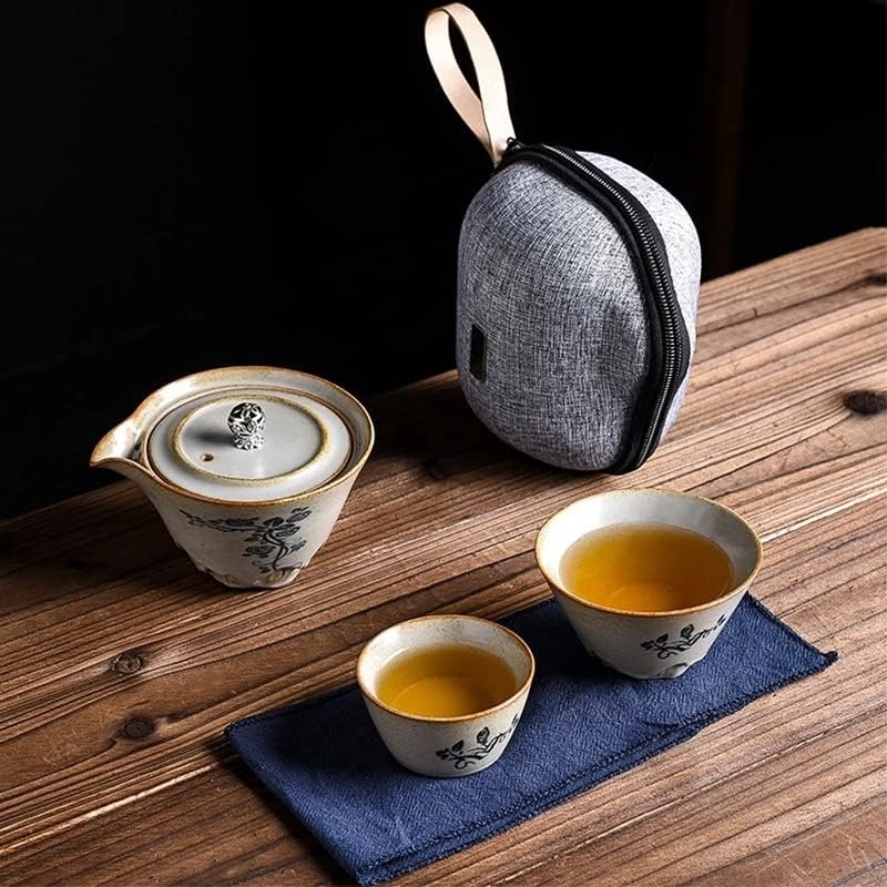 čaj set japanski retro prijenosni čaj za putnike set mali set jedan lonac dvije šalice putničke poklopce čaj čaša šalica vanjska brza