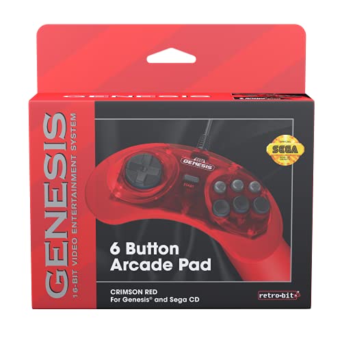 Retro-bitni službeni SEGA Genesis Controller 6-Button Arcade Pad za SEGA Genesis-Original Port