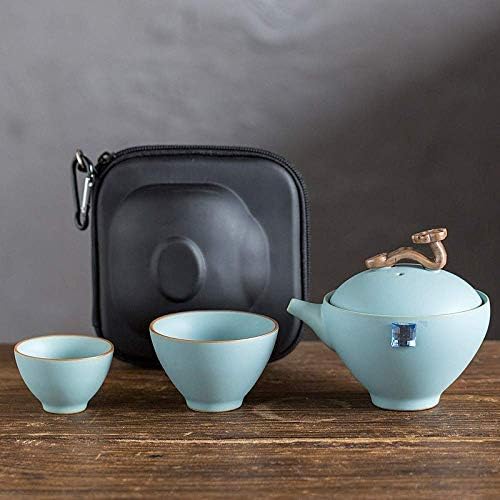 Lianxiao - Set za čaj za čaj Set čaj Potpun čaj za putnike Set Outdoor Travel One Pot 2 šalice kineskog čajnog seta