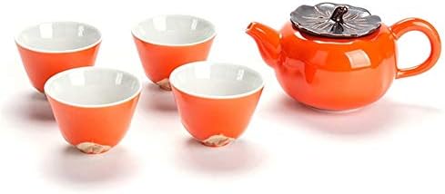 N/poslovni pokloni Želeći persimmon persimmon persimmon truba čaj caddy keramički lonac četiri šalice čajnih setova prijenosni polog