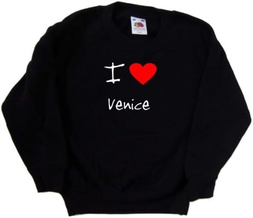 Volim srce venecijana crna djeca dukserica