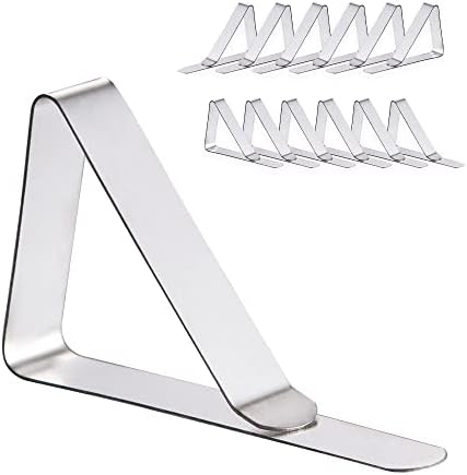 Stiske za stolnjak od betara -12 Paketi Fleksibilni klip za stolnjak od nehrđajućeg čelika za stolove za vanjske stolove, marketa za