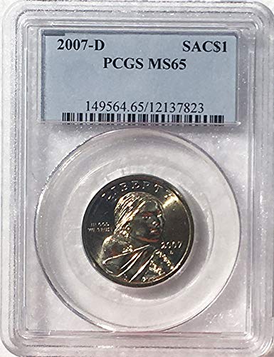 2007 D Sacagawea Dollar MS 65 Blue Label PCGS