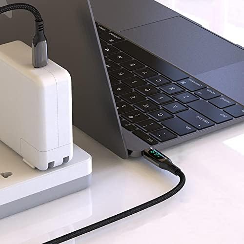 Boxwave kabel kompatibilan s Lenovo ThinkPad x13 joga - PowerDisplay PD kabel - USB -C do USB -C, LED zaslon 6 stopa Pd pleteni najlonski