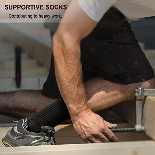 Kompresijske čarape za muškarce 6 pari sportske čarape za trčanje Muške čarape s punim mekim potplatom