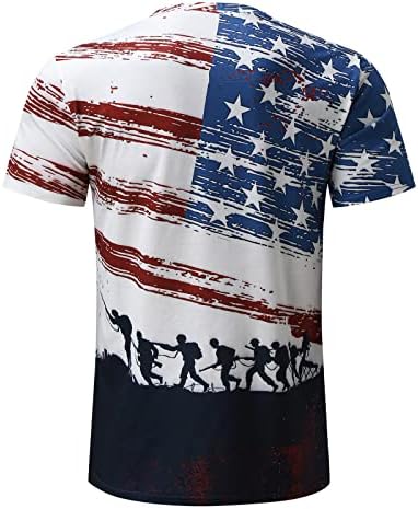 BMISEGM Ljetne košulje za haljine za muškarce Košulja Neovisnost Digitalna casual t 3D ljetni day Day muške majice majice