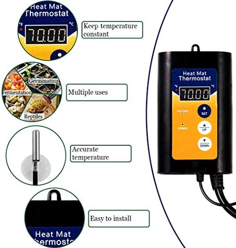 Izlaz za kontroler za digitalnu toplinsku prostirku s kontrolnim prekidačem termostata senzora ℃/℉ za klijanje sjemenki biljaka kućnih