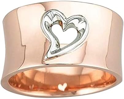 Prsten u obliku srca izbor popularni izvrsni prsten jednostavan modni nakit od ružičastog zlata popularni dodaci prstenovi za žene