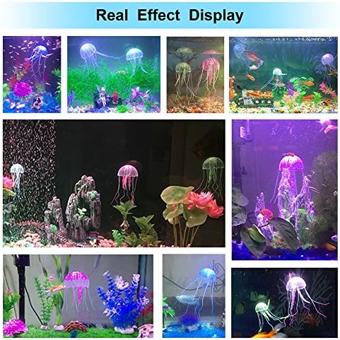 Akvarij izbor Umjetna Svjetleća meduza ukras za akvarij silikonski ukras za akvarij 6 pakiranja 1 godina jamstva