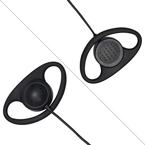3,5 mm slušalica samo za slušanje, mekana gumena ušna ušica u obliku slova u, 1-pinska slušalica za dvosmjerne radio Slušalice, Mikrofoni