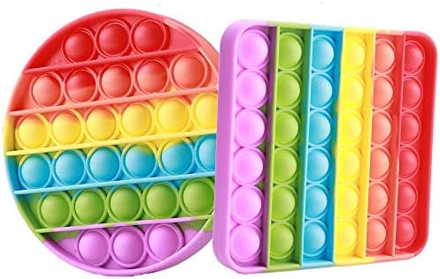 Dittopss Popper Fidget Toy, Rainbow Poppet ITS Push Pop Bubble Fidget igračka za djecu i odrasle, igračka za olakšanje stresa Fidget