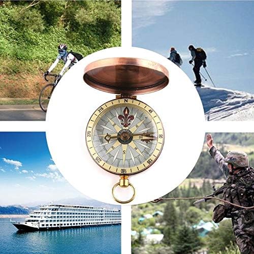 Jahh compass vintage bakreni flip pokrivač metal džepni sat kompas kampiranje planinarenje čamca nautički morski preživljavanje kompas