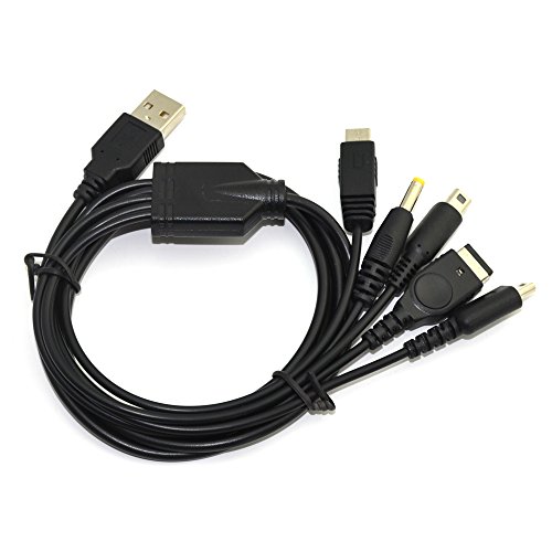 Cinpel Multifunction USB kabel za punjenje za 3DS za NDSL za GBA SP za Wii U za PSP