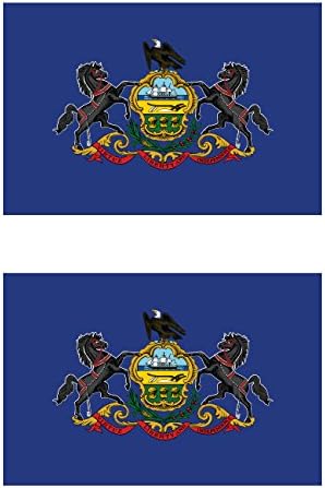 Dva paketa Pennsylvania naljepnica zastave FA grafix naljepnica za samo ljepljivu vinil državu Pennsylvans PA