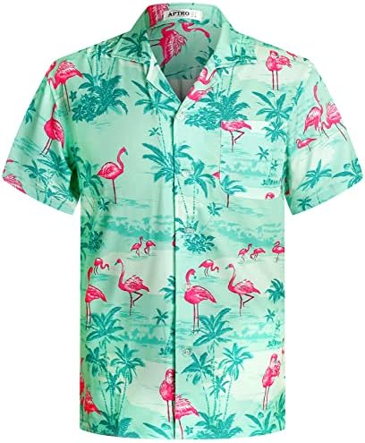 Muška havajska košulja, 4-smjerna rastezljiva tropska košulja na plaži, 4-smjerna
